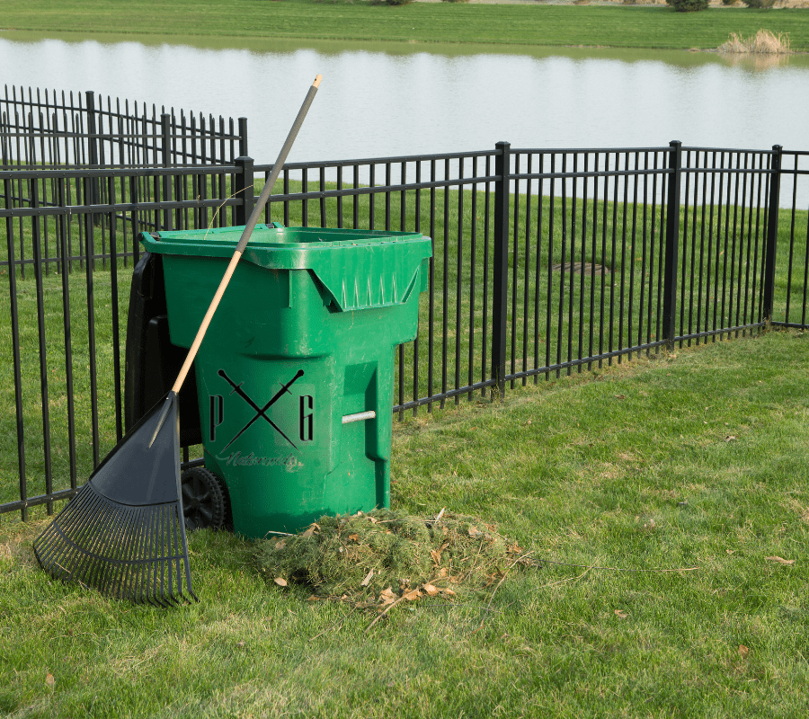 use a dumpster for a yard cleanup